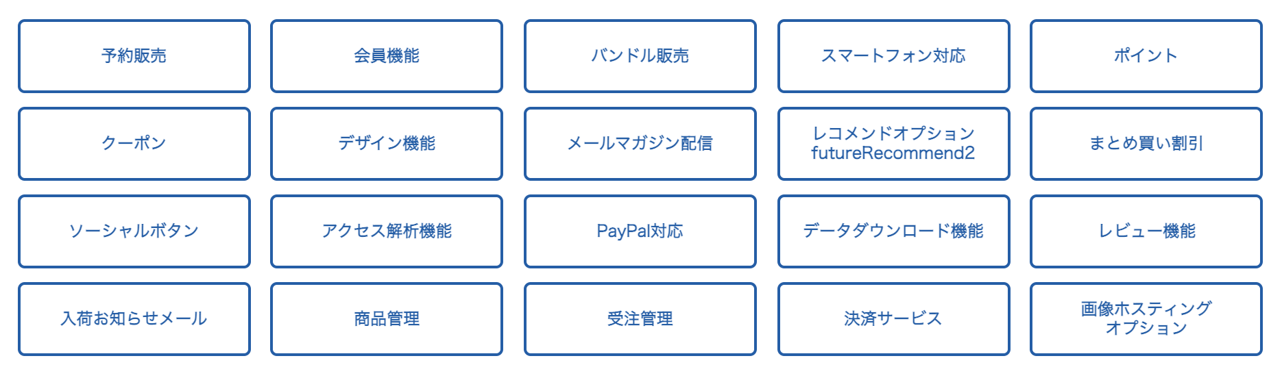 Futureshop overseas機能一覧