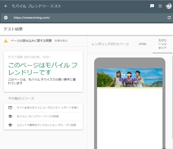 EC 改善 モバイルフレンドリーテスト