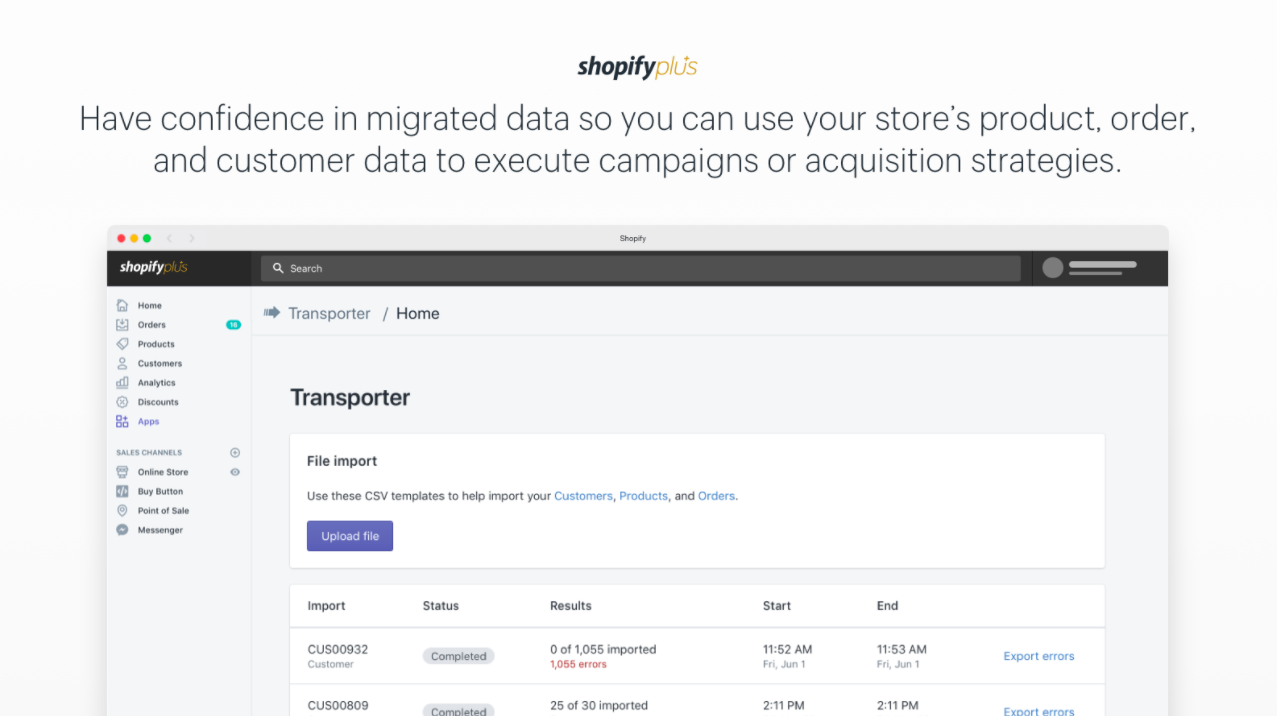 shopifyplus Transporter