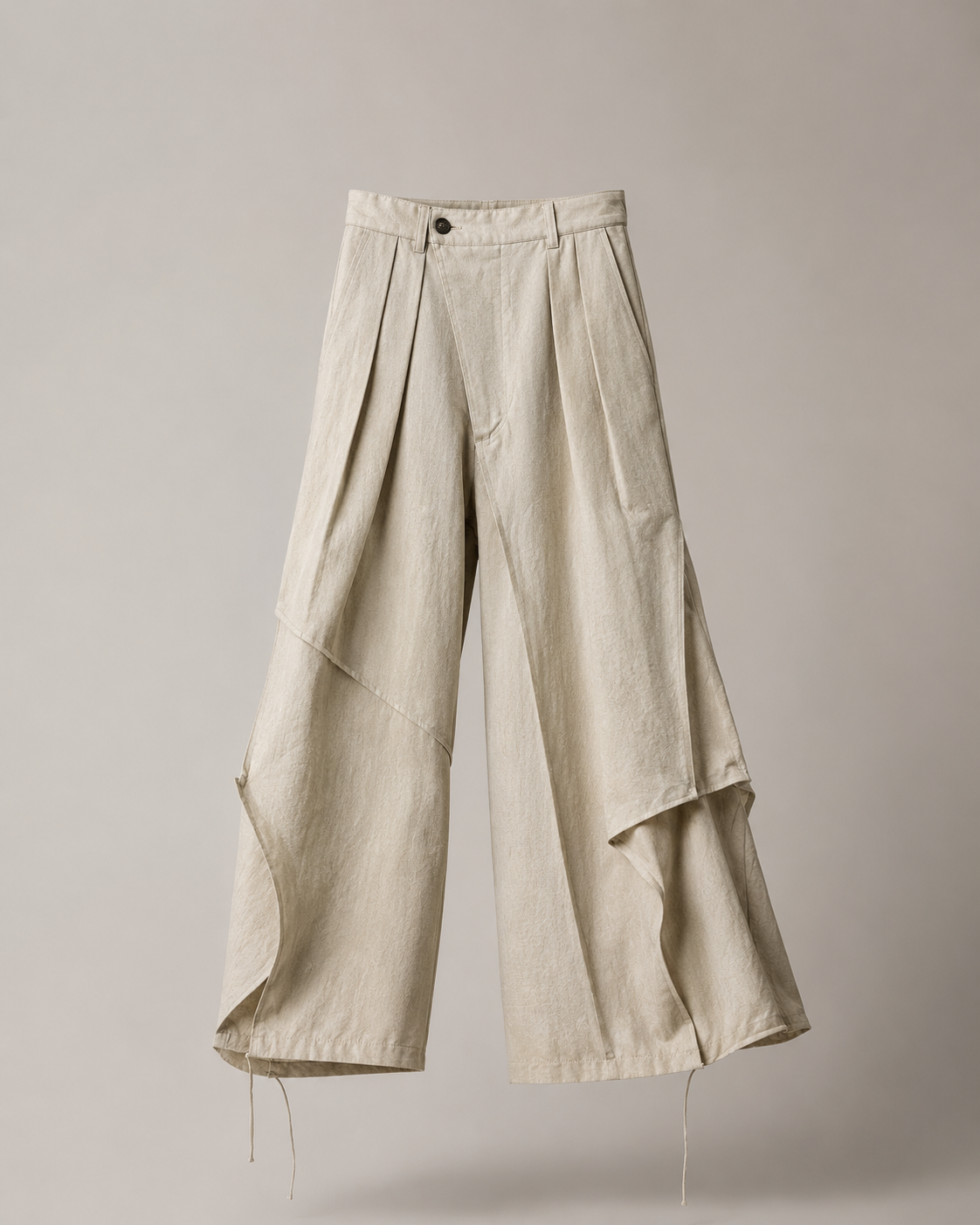 Linen Wide Trouser — Sand