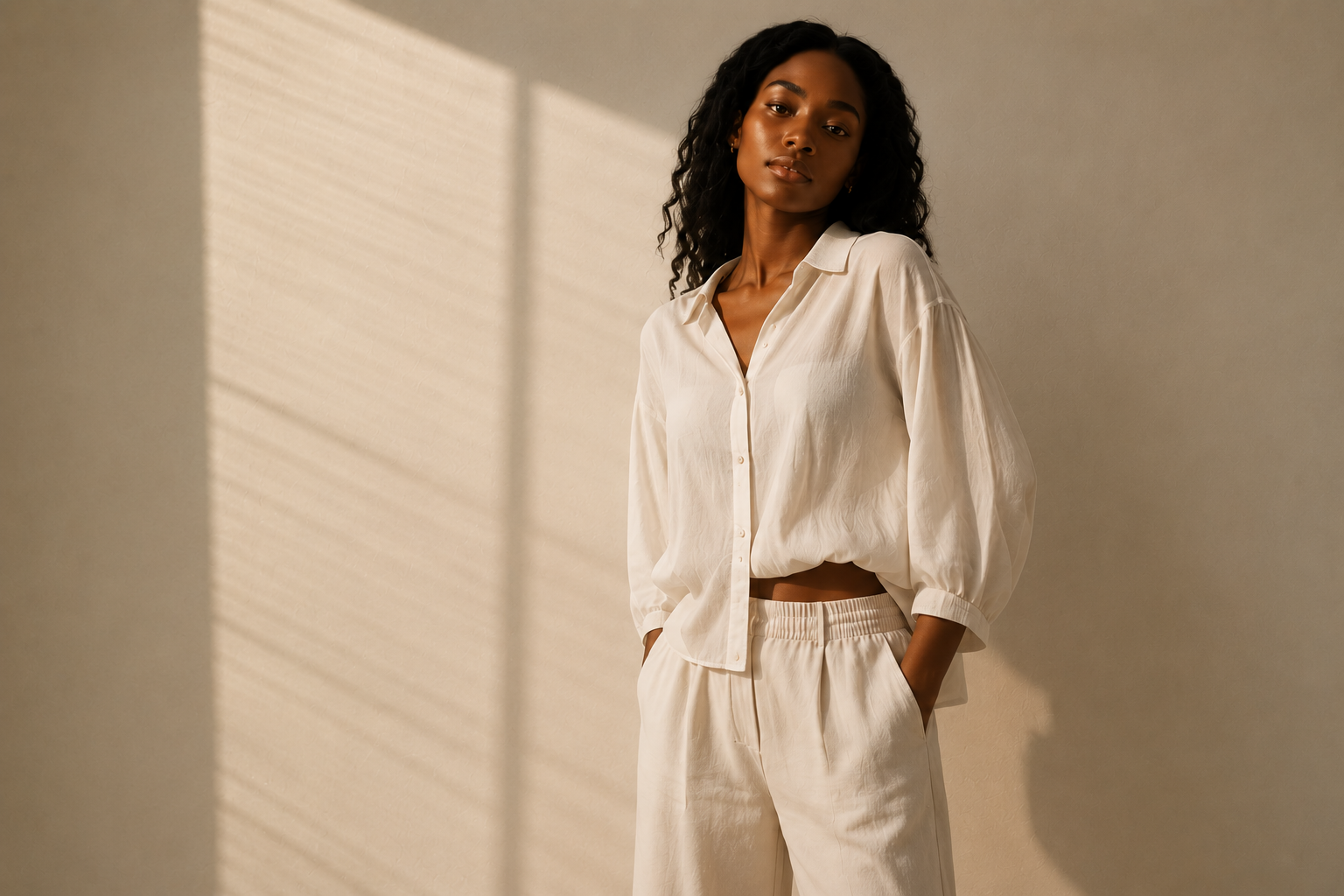 Linen shirt set