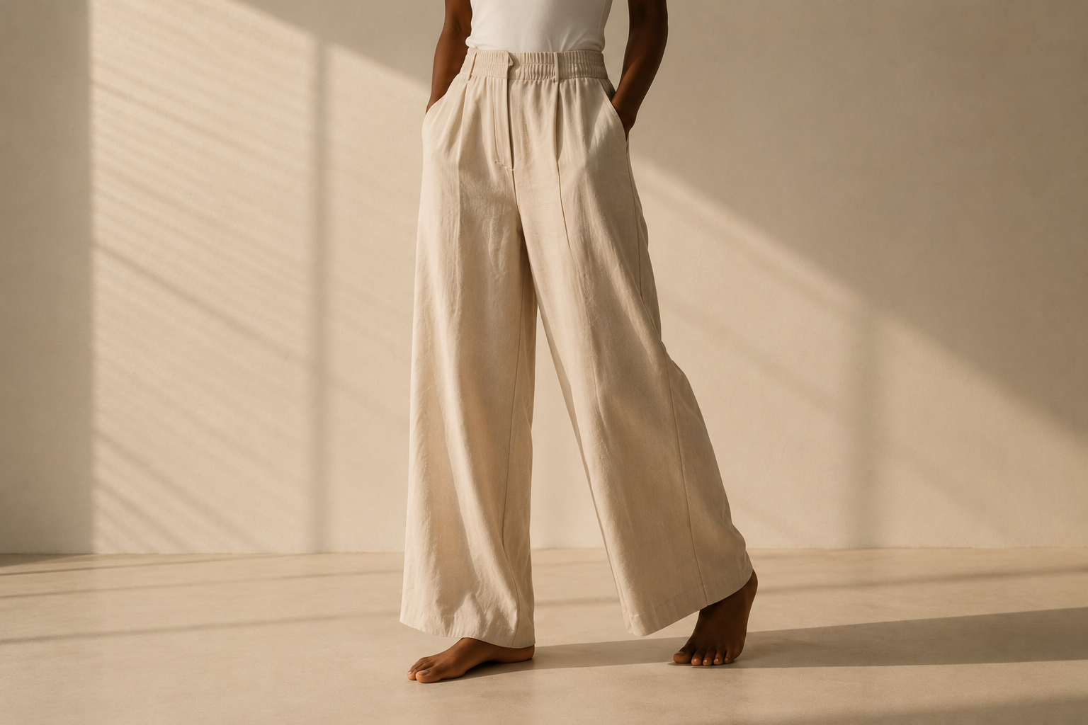 Wide leg trouser